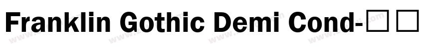 Franklin Gothic Demi Cond字体转换